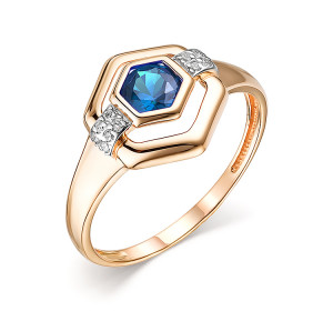 Золотое кольцо с лондон топазом