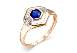 Золотое кольцо с корундом