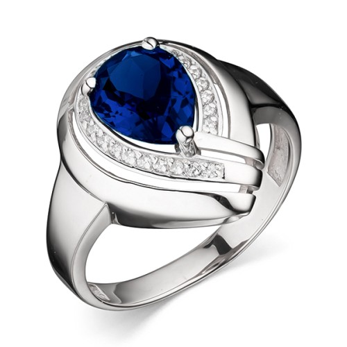 Серебряное кольцо с корундом