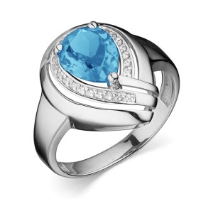 Серебряное кольцо с топазом