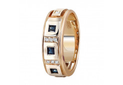 Печатка из золота с сапфиром