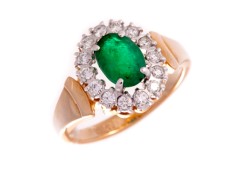 Золотое кольцо с изумрудом