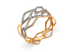 Золотое кольцо с фианитом