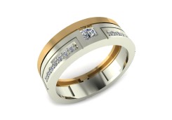 Кольцо из белого золота с бриллиантом