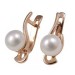 Золотые cерьги классические с жемчугом