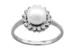 Серебряное кольцо с жемчугом