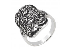 Серебряное кольцо с марказитом