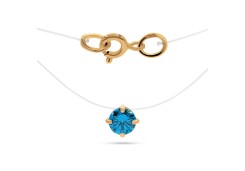 Подвеска на леске из золота с фианитом