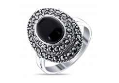 Серебряное кольцо с агатом