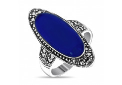 Серебряное кольцо с лазуритом