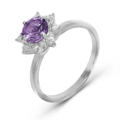 Серебряное кольцо с аметистом