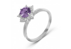 Серебряное кольцо с аметистом