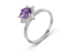 Серебряное кольцо с аметистом