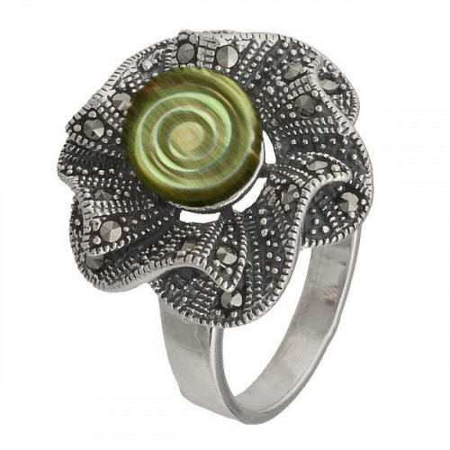 Серебряное кольцо с абалоном