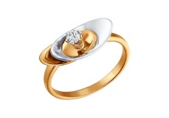 Золотое кольцо с бриллиантом