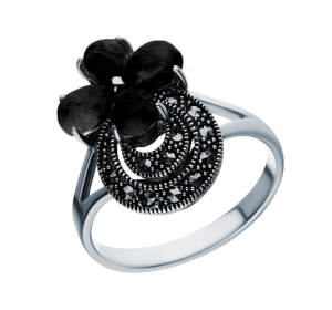 Серебряное кольцо с агатом