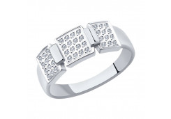 Кольцо из белого золота с бриллиантом