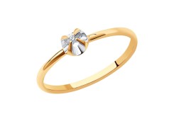 Золотое кольцо с бриллиантом