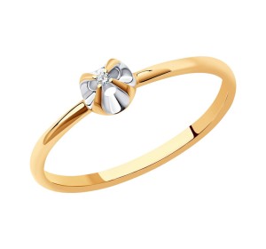 Золотое кольцо с бриллиантом