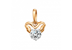 Золотая подвеска с фианитом