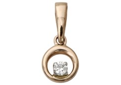 Золотая подвеска с бриллиантом