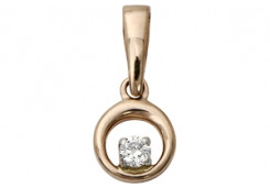 Золотая подвеска с бриллиантом
