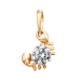Золотая подвеска с фианитом