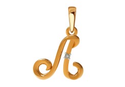 Золотая подвеска с фианитом