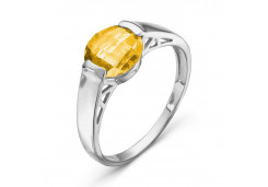 Серебряное кольцо с цитрином