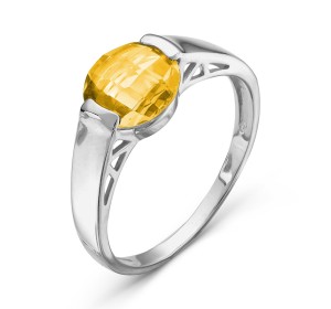 Серебряное кольцо с цитрином