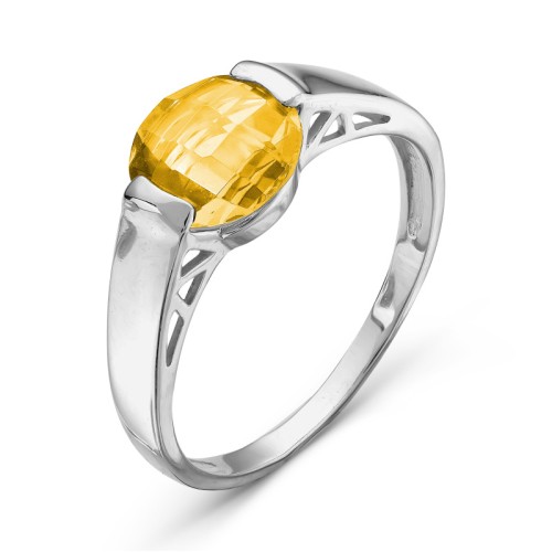 Серебряное кольцо с цитрином