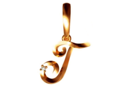 Золотая подвеска с фианитом