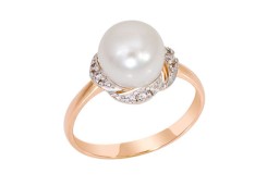 Золотое кольцо с жемчугом