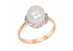 Золотое кольцо с жемчугом
