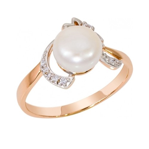 Золотое кольцо с жемчугом