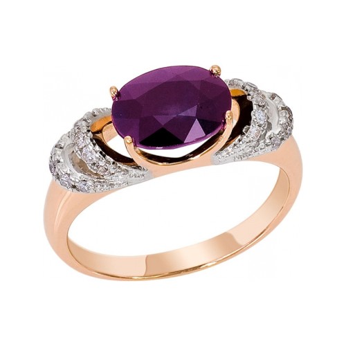 Золотое кольцо с аметистом