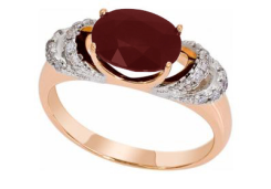Золотое кольцо с гранатом