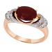 Золотое кольцо с гранатом