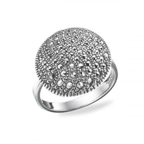 Серебряное кольцо с марказитом