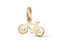 Золотая подвеска с фианитом