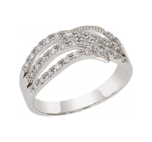 Серебряное кольцо с фианитом