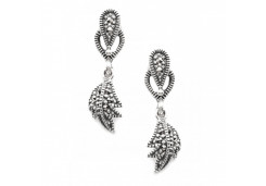 Серебряные cерьги висячие с марказитом