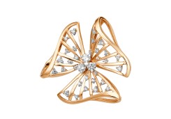 Золотая подвеска с фианитом