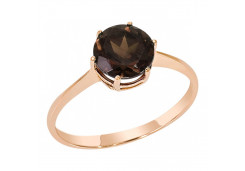 Золотое кольцо с раух-топазом