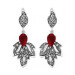 Серебряные cерьги висячие с кораллом