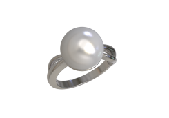 Серебряное кольцо с жемчугом