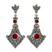 Серьги из серебра 925 пробы с сердоликом