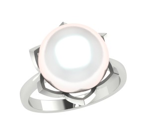 Серебряное кольцо с жемчугом