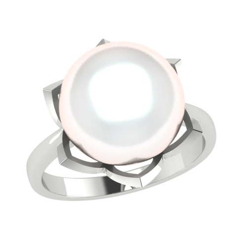 Серебряное кольцо с жемчугом