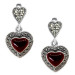 Серьги из серебра 925 пробы с сердоликом